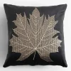 Poszewki I Poduszki Dekoracyjne|inny Poszewka dekoracyjna w złoty liść czarna MAPLE 45x45 cm