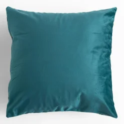 inny Poszewka dekoracyjna w złote liście turkusowa ESTHER 45x45 cm