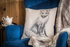 Poszewka dekoracyjna z lisem MOLLIE 45x45 cm