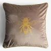 inny Poszewka dekoracyjna z pszczołą beż AURE 45x45 cm