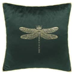 Estetica Poszewka dekoracyjna zielona z ważką AURE 45x45 cm