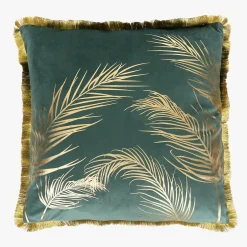 Poszewki I Poduszki Dekoracyjne|inny Poszewka na poduszkę w liście zielona YVES 45x45 cm