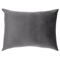Estetica Poszewka na poduszkę welurowa szara BELLO 45x60 cm