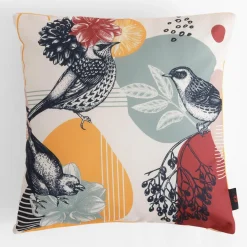 inny Poszewka ozdobna biało-pomarańczowa DALI 45x45 cm