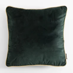 Poszewki I Poduszki Dekoracyjne|inny Poszewka welurowa ciemnozielona LILLE 60x60 cm