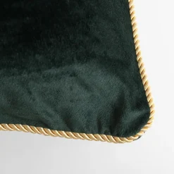 Poszewki I Poduszki Dekoracyjne|inny Poszewka welurowa ciemnozielona LILLE 60x60 cm