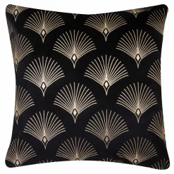 Poszewki I Poduszki Dekoracyjne|Estetica Poszewka welurowa czarna SIENNA 45x45 cm