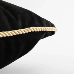 Poszewki I Poduszki Dekoracyjne|inny Poszewka welurowa czarna LILLE 60x60 cm