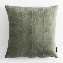 Poszewki I Poduszki Dekoracyjne|inny Poszewka welurowa geometryczna zielona JONES 45x45 cm