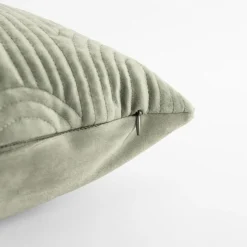 Poszewki I Poduszki Dekoracyjne|inny Poszewka welurowa geometryczna zielona JONES 45x45 cm