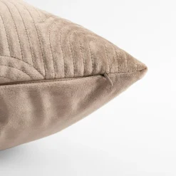 Poszewki I Poduszki Dekoracyjne|inny Poszewka welurowa geometryczna szara JONES 45x45 cm