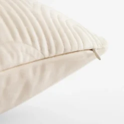 Poszewki I Poduszki Dekoracyjne|inny Poszewka welurowa geometryczna kremowa JONES 45x45 cm