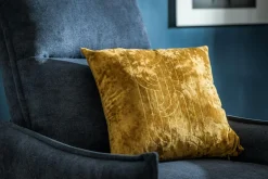 Poszewki I Poduszki Dekoracyjne| Poszewka welurowa musztardowa MONACO 45x45 cm
