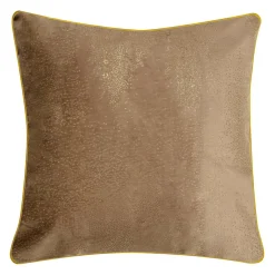 Poszewki I Poduszki Dekoracyjne| Poszewka welurowa taupe ALASKA 45x45 cm