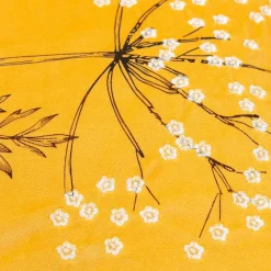 Estetica Poszewka welurowa z haftem żółta ANISE 45x45 cm