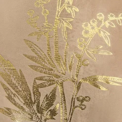 Poszewki I Poduszki Dekoracyjne|Estetica Poszewka welurowa z motywem roślinnym beżowa HERBS 45x45 cm