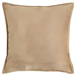 Poszewki I Poduszki Dekoracyjne|Estetica Poszewka welurowa z motywem roślinnym beżowa HERBS 45x45 cm