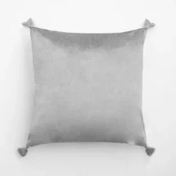 inny Poszewka welwetowa jasnoszara ADRIA 45x45 cm