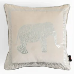 Poszewki I Poduszki Dekoracyjne|inny Poszewka ze słoniem biała DAIRA 45x45 cm