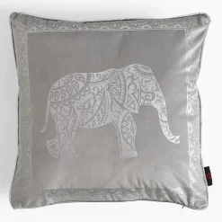 inny Poszewka ze słoniem jasnoszara DAIRA 45x45 cm