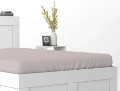 Prześcieradła| Prześcieradło bawełniane z gumką róż PURE 160x200 cm