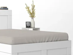 Prześcieradła| Prześcieradło bawełniane z gumką beżowe PURE 220x200 cm