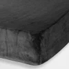 Eurofirany Prześcieradło polarowe czarne FLANO 160x200 cm