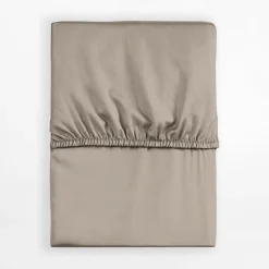 inny Prześcieradło satynowe z gumką taupe PURE 140x200 cm