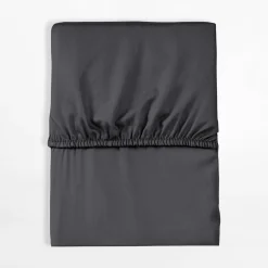 Prześcieradła|inny Prześcieradło satynowe z gumką grafitowe 140x200 cm