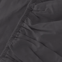 inny Prześcieradło satynowe z gumką grafitowe 90x200 cm