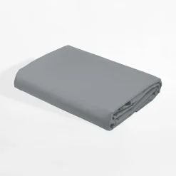 inny Prześcieradło satynowe z gumką szare PURE 160x200 cm