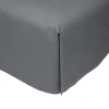 Prześcieradła|inny Prześcieradło z satyny bawełnianej ciemnoszare PERRY 220x240 cm