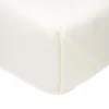 inny Prześcieradło z satyny bawełnianej białe PERRY 220x240 cm