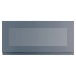 Qubik Przeszklony front drzwi PIANO PLUS 80x38,1 szary stalowy mat