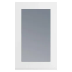 Qubik Przeszklony front drzwi PIANO 60x98 biały mat