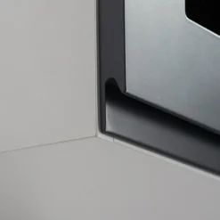 Fronty Przeszklone|Qubik Przeszklony front drzwi PIANO PLUS 40x76,5 szary stalowy mat