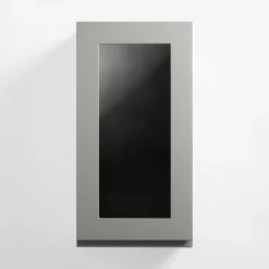 Qubik Przeszklony front drzwi PIANO 40x76,5 szary mat