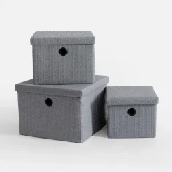 Przechowywanie|Pudełka I Pojemniki Do Przechowywania|inny Pudełko do przechowywania szare 24x24x18 cm