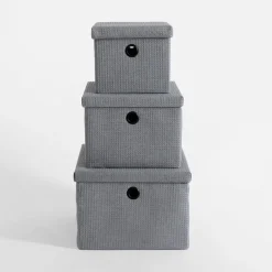 Dzieci inny Pudełko do przechowywania szare 28x28x20 cm