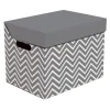 Pudełka I Pojemniki Do Przechowywania| Pudełko ozdobne tekturowe z pokrywką ONE ZYGZAK