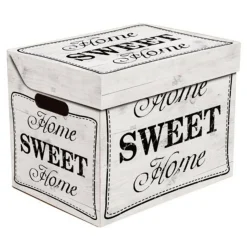 Pudełko ozdobne tekturowe z pokrywką ONE SWEET HOME