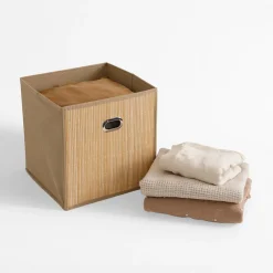 inny Pudło do przechowywania składane brązowe 28x28x28 cm