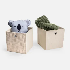 Pudełka I Pojemniki Do Przechowywania|inny Pudło do przechowywania składane beżowe 30x30x30 cm