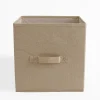 inny Pudło do przechowywania składane beżowe 28x28x28 cm