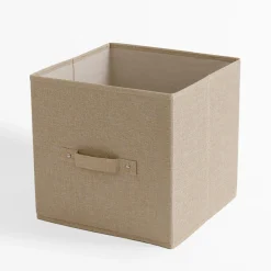 inny Pudło do przechowywania składane beżowe 28x28x28 cm