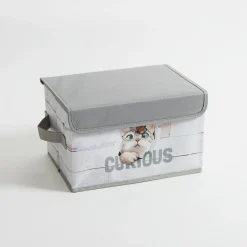 Dzieci inny Pudło do przechowywania szare 27x20x16 cm