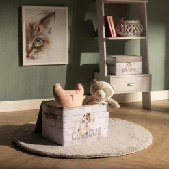 Dzieci inny Pudło do przechowywania szare 27x20x16 cm