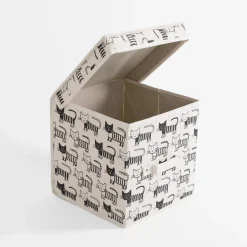 Dzieci inny Pudło z pokrywą składane w koty 28x28x28 cm