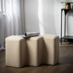 inny Puf boucle kremowy INTOPP