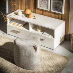 inny Puf mały serce jasnoszary ILLON